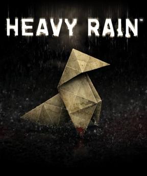Box art for the video game, Heavy Rain. I believe that the presence of this image constitutes fair use for the same reasons as are described on the Wikipedia version of the file (https://en.wikipedia.org/wiki/File:Heavy_Rain_Cover_Art.jpg), but let me know if you have concerns.