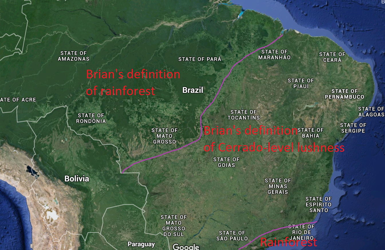 This is a snapshot from Google Earth on 22 Jan. 2016, onto which I added lines and text.